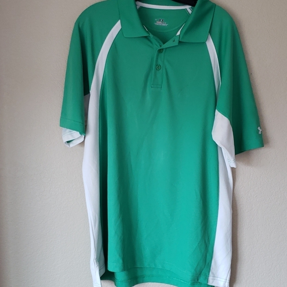Green Under‎ Armour Polo size Large